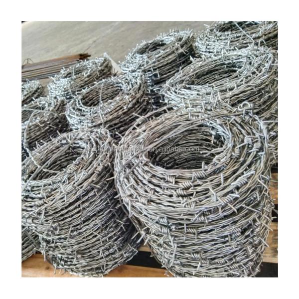 Hot Dip Galvanized Diamond Shape Cyclone Wire Mesh Chain Link Fence with Top Barbed Wire