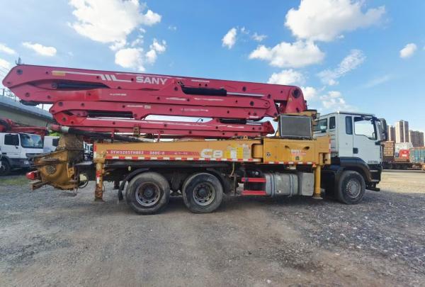 SANY 38m  Used concrete pump truck from 2018