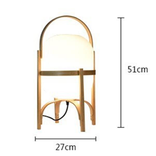 Nordic Solid Wood Glass Table Lamp Modern Creative Cesta Table Lamp(WH-MTB-166)