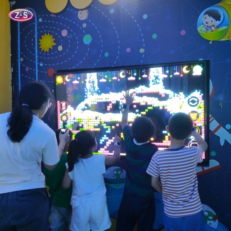 Multitouch Learning Wall Interactive Education Screen with 24 Educational Games