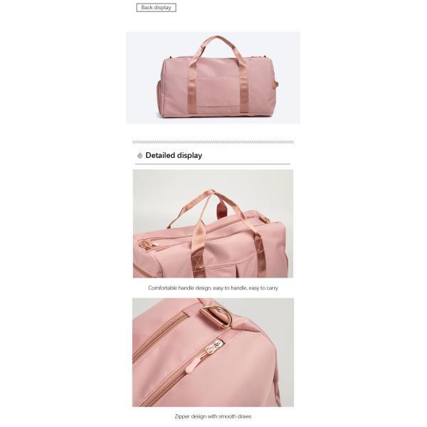 Multiple Color Nylon Travel Bag With Handle Dry And Wet Separation