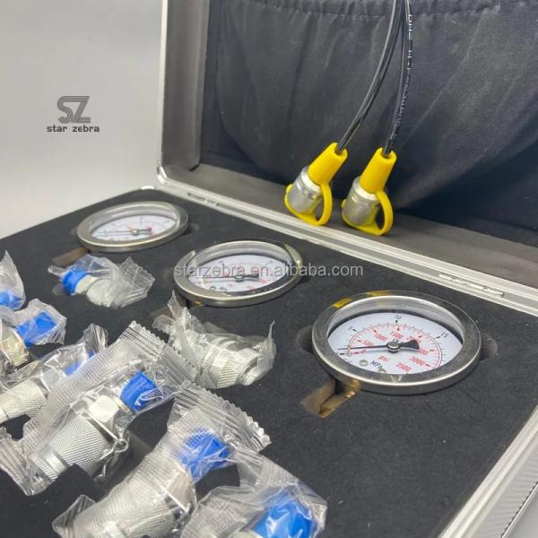 Manufacturing Plant Excavator High Precision Hydraulic Oil Pressure Gauge and Repair Box Set for Pilot Pump Detection Instrument