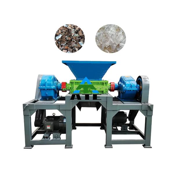 Rubber Metal Shredder Plastic Recycling Machine with and Small Scraps Weight T of 2.5