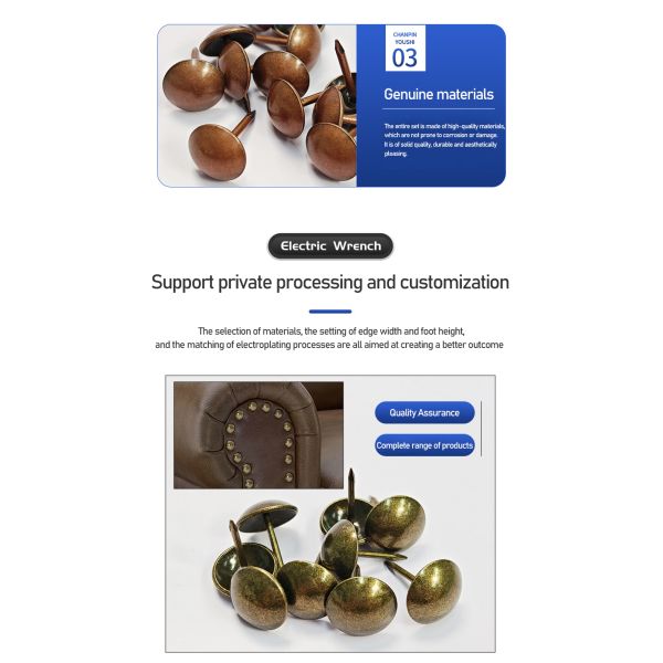 High Quality Furniture Living Room Sofa Decoration Nails Decorative Pushpin Metal Round Head Thumbtack
