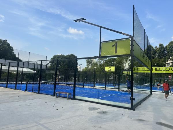 Complete Padel Court Solution Fencing Aluminum Frames Tempered Glass LED Lighting & Professional Turf One-Stop Purchase