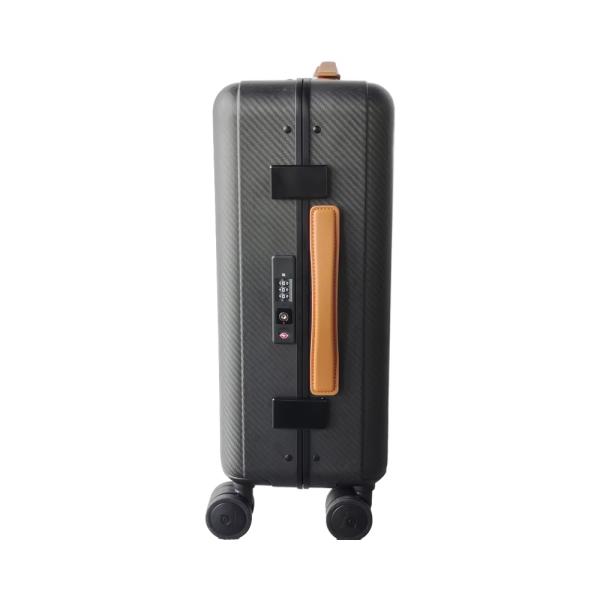 Valise cabine personnalisée avec serrure TSA, roues pivotantes, bagage en fibre de carbone moulée en une seule pièce, bagage de luxe à coque rigide