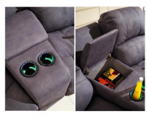Factory wholesale Recliner sofa, with cup holder Electric Sectoinnals living room Modern furniture