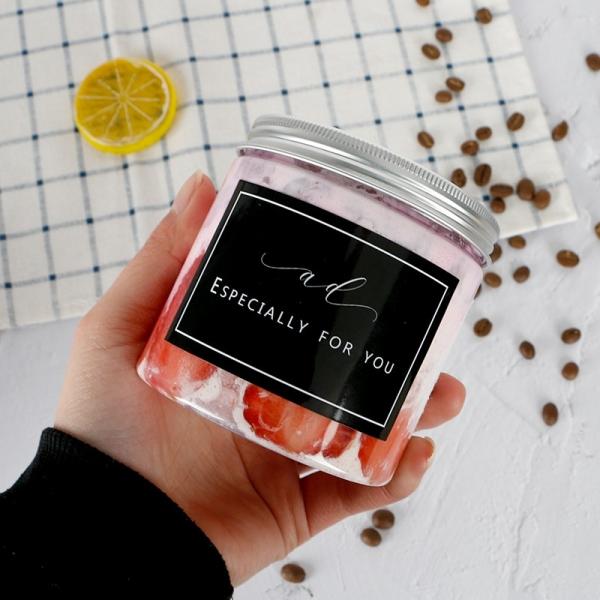 Pots en plastique larges de couvercle à visser de la bouche 100mm Diamater pour la sucrerie