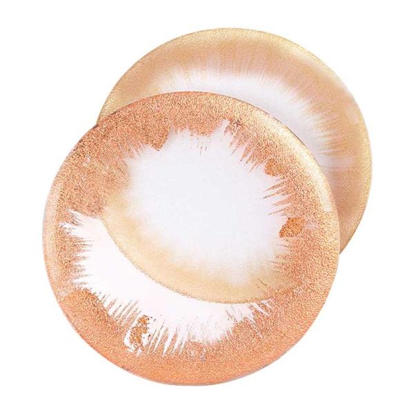 Custom13IN Gold Foil Leaf Rim Glass Plates|Commercial-Grade Shatterproof|B2B Wholesale Pricing