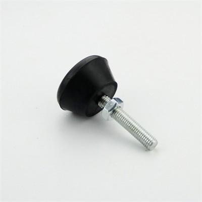Copo de aço do pé do ABS preto de JY-1209A para a cremalheira de tubulação do OD 28mm