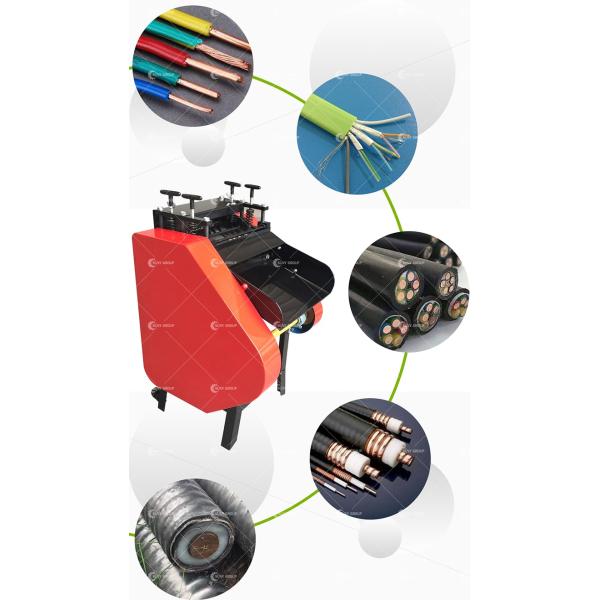 Отделить медь от резиновых/пластиковых корпусов с помощью 280-килограммовой машины для очистки отходов проволоки