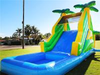 Corrediça de flutuação inflável do PVC de Customzied 0.55mm com piscina
