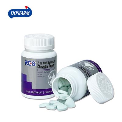 Fornecedor de suplementos dietéticos de zinco e selênio Comprimidos mastigáveis ​​FIZZY Taste