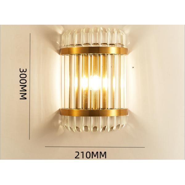 240V Bar Decoration Dia 210mm Hright 300mm / 500mm Crystal Wall Lamp