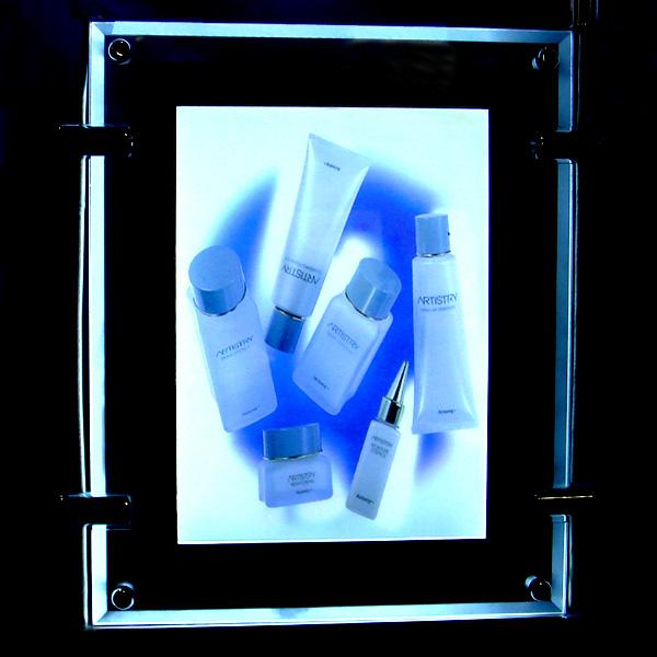 Wall-mount colorful led advertising crystal light box
