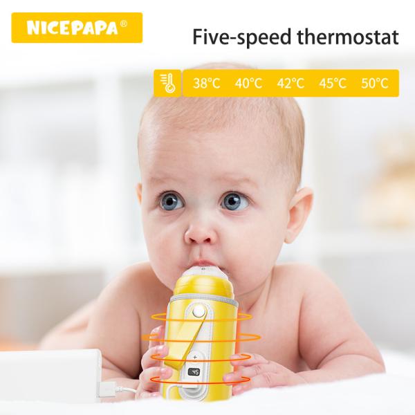 velocidade portátil estreita do aquecedor cinco da garrafa de bebê 8oz ajustável para alimentações da noite