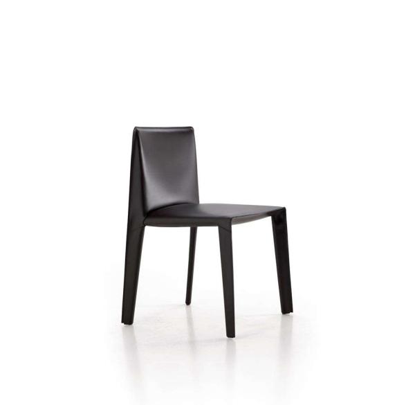Doyl Hard Fiberglass Dining Chair Modern Simple Saddle Leather Casual