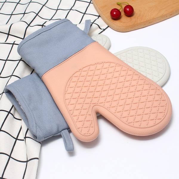 Silicone Heat Resistant Oven Mitts And Pot Holders Sets BBQ Baking Gloves Silicone Kitchen Household Utensil Tools