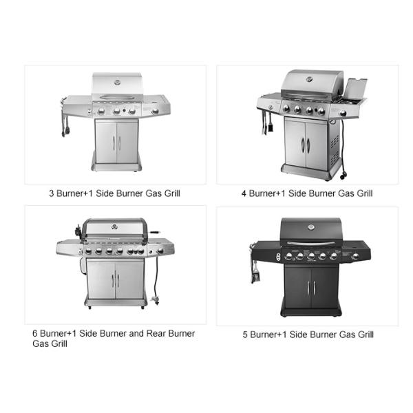 БАРБЕКЮ газа OEM жарит 4 тормоза гриля газа горелки с тормозами