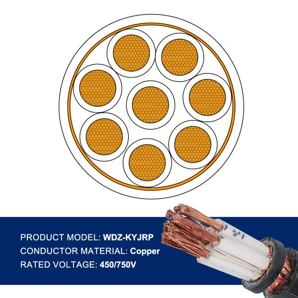 WDZ-KYJRP LSZH XLPE LV Armoured Cable 450/750V For Clean Signal Control