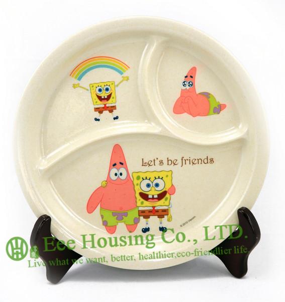 Bamboo Fiber Children Dinnerware, Bamboo Fiber Bowl For Child, Bamboo fiber spoon/ cups