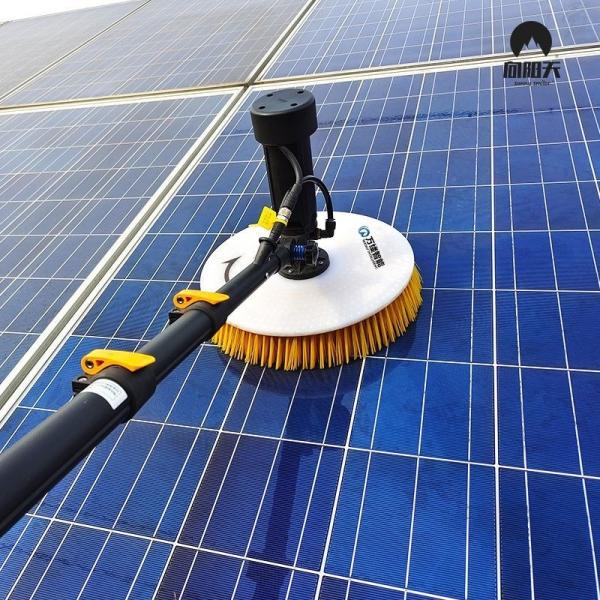 Retractable Solar Panel Nylon Rolling Brush for Cleaning Physical Cleaning Principle