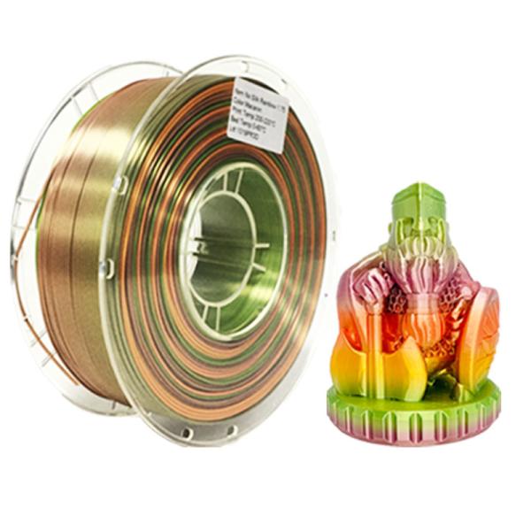 PINRUI Rainbow PLA Silky PLA 1.75mm 1kg Multi-color PLA Color Gradient Filament for 3d Printing