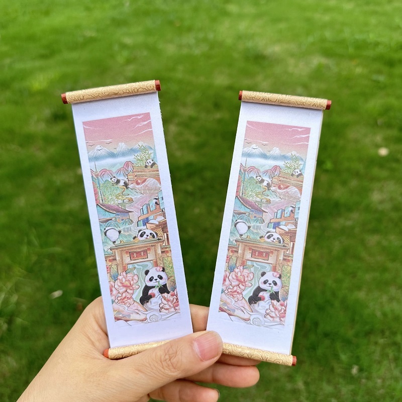 Decorative Scroll Magnet With Traditional Chinese Style Illustration