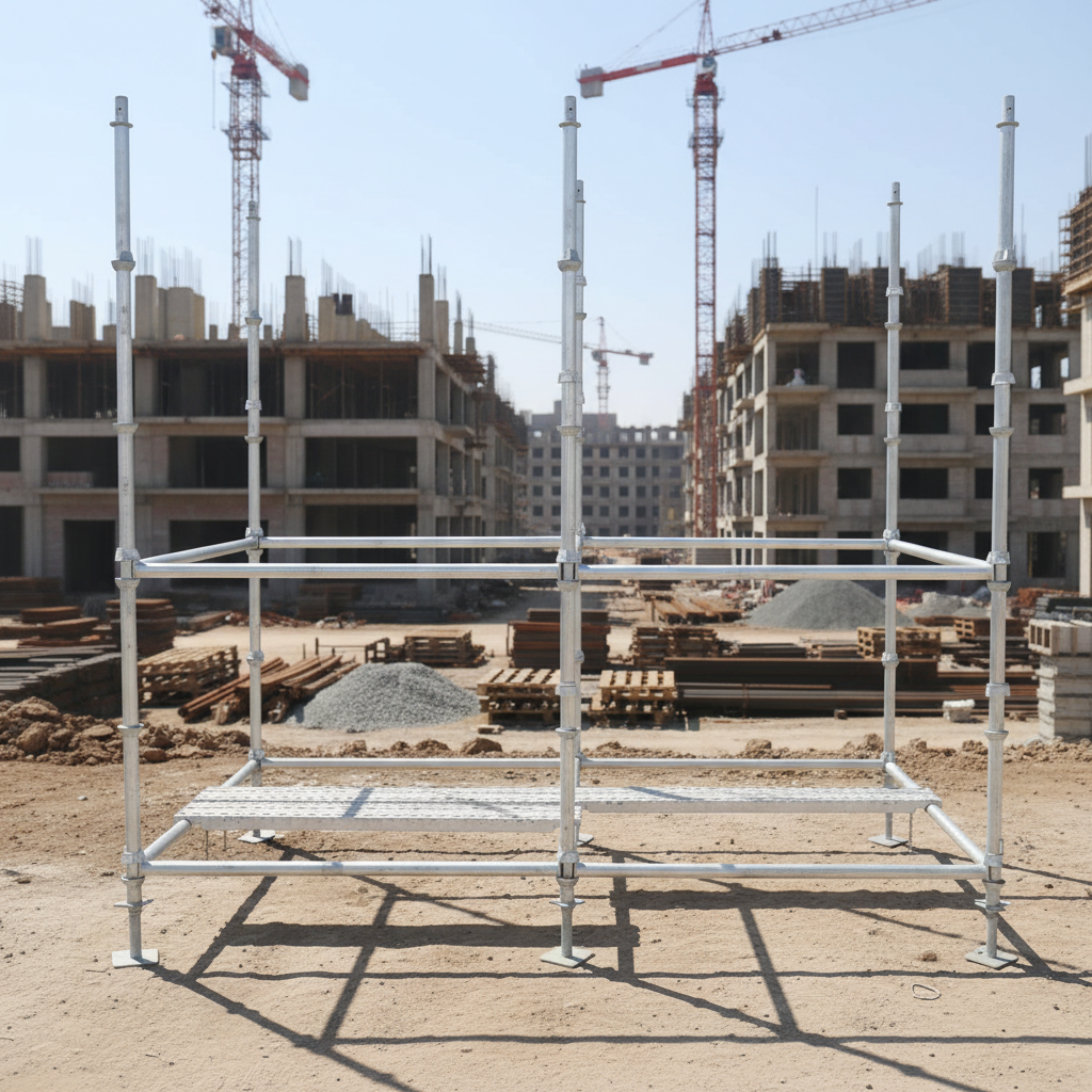 Painted / Galvanized Cuplock Scaffolding System Robust Flexible Scaffolding