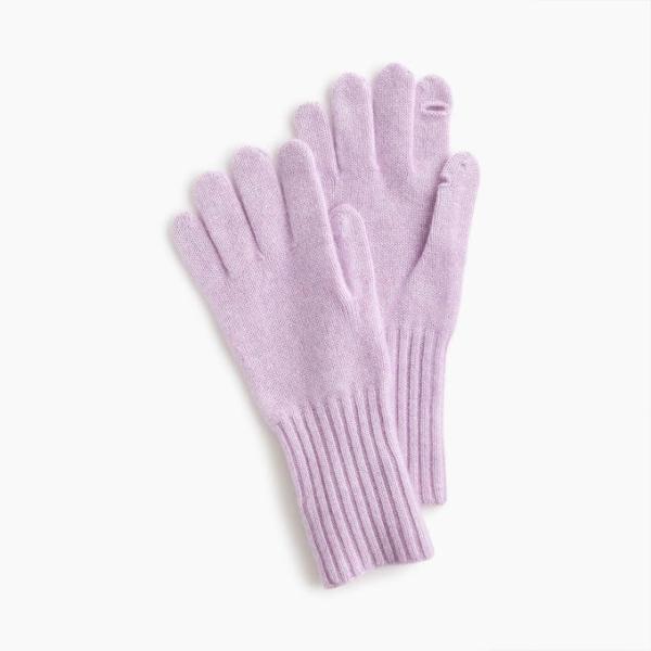 Slit Open Finger Cable Knit Gloves , Rib Cuff Knit Winter Gloves For Touch Screen
