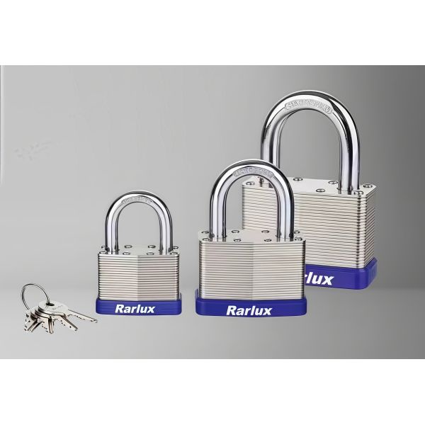 Rarlux Manufacturer Wholesale Custom Shackle Length Industrial Safety Anti-cut Duty Steel Padlock Waterproof Laminated Padlock