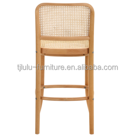 Muebles comerciales Taburete de escritorio de madera con marco natural y sin diseño plegado