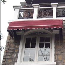 Sunshade Retractable French Awning Circular Arc Shaped Window Canopy Awning