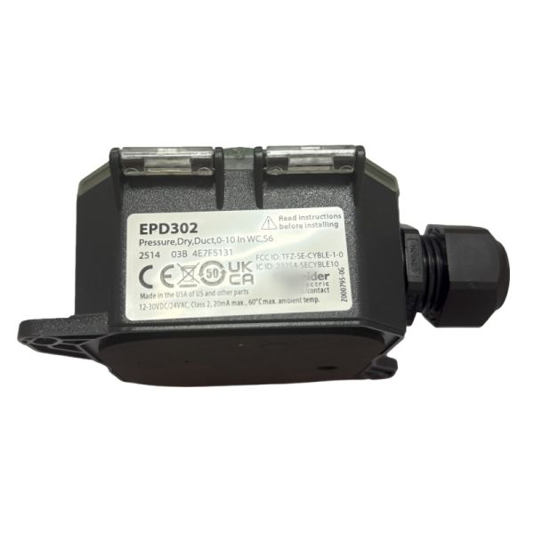 Schneider Duct Differential Pressure Sensor 0-2500Pa 0-10V EPD302 New