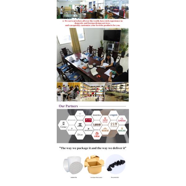 Package de bijoux Boîte à anneaux de collier en fer pour taille personnalisée Grade Hanhong Emerald