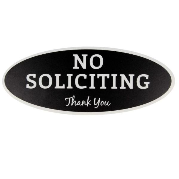 House Custom Reflective Sign Metal Oval No Soliciting Sign Printable