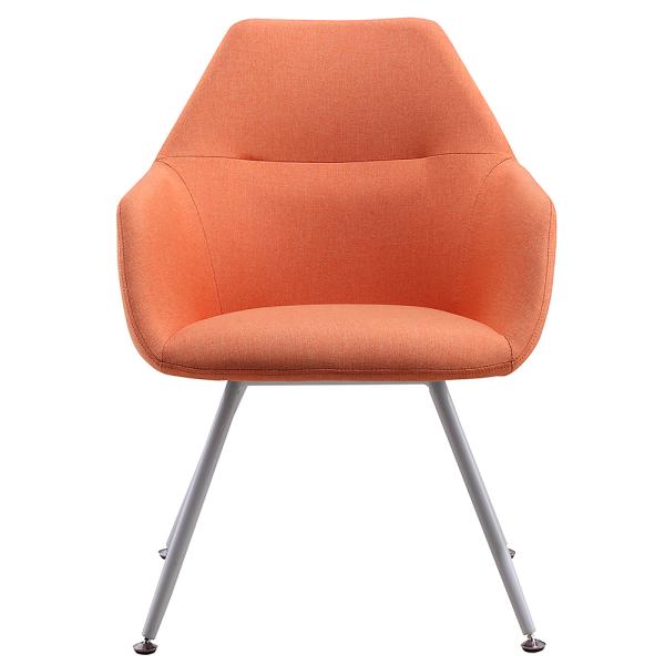 Metal Leatherette Living Room Chair , Wooden Dining Armchair Kitchen Furniture