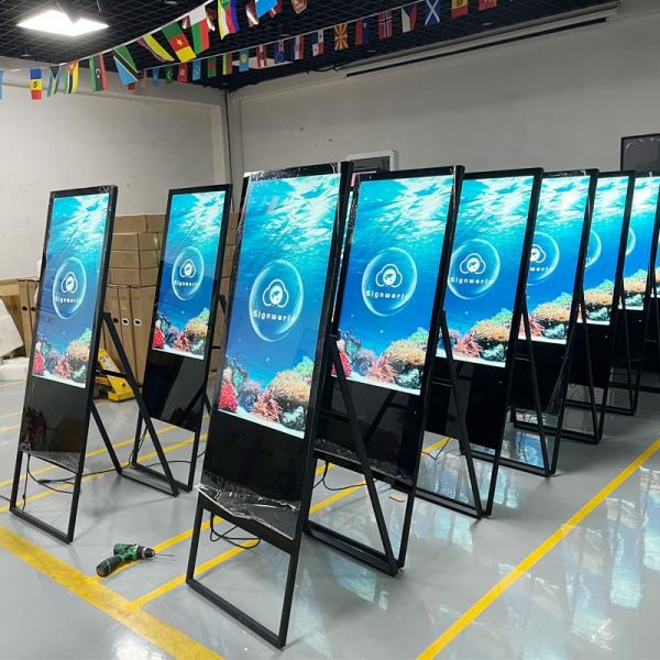 43 49 55 inch indoor floor stand wifi touch screen kiosk sinage display digital signage lcd advertising player digital