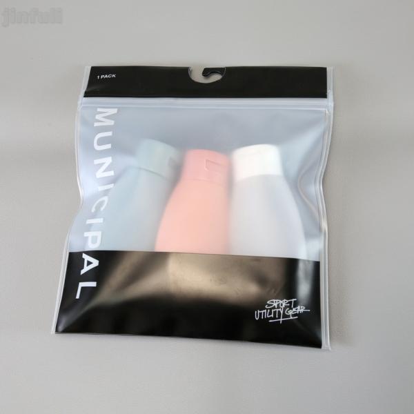 Zipper Top Cosmetic Plastic Bag Rectangular For Household And Personal Care