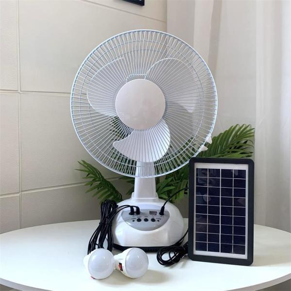 最安値 多機能高速電動テーブルファン 携帯太陽光扇 USBソーラーパネルとライトテーブルファン