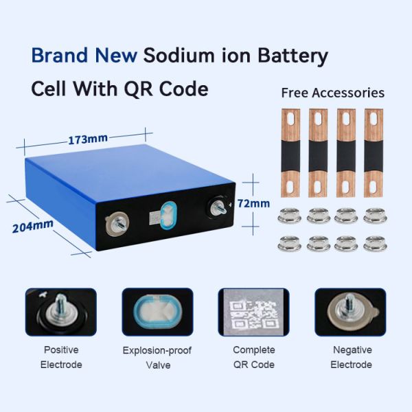 2025 New Arrival Wholesale Na Ion Battery Cell 3.1V 210Ah Capacity Sodium Ion Battery with 4000 Cycles and Wide Temperature Performance