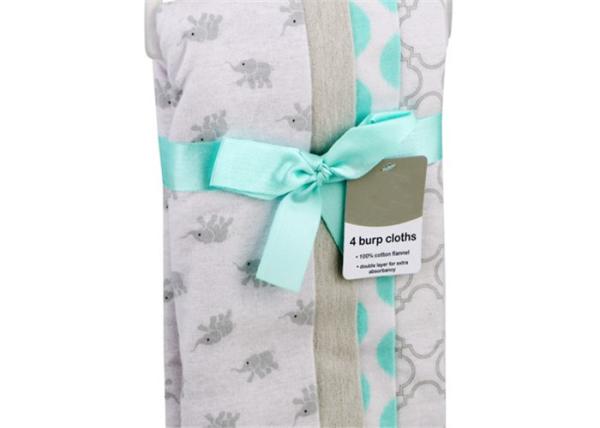Breathable Cosy Baby Feeding Cloth , 100% Cotton Flannel Burp Cloths Low Cadium