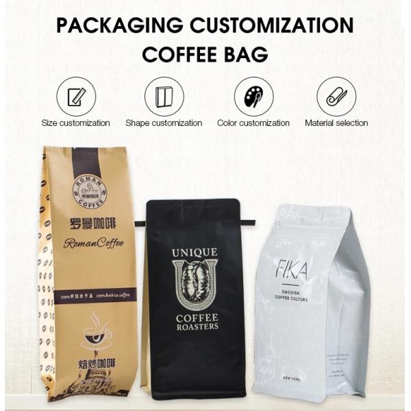 Coffee Bean 14x19cm Zipper Packaging Bag Aluminium Pouch For Food