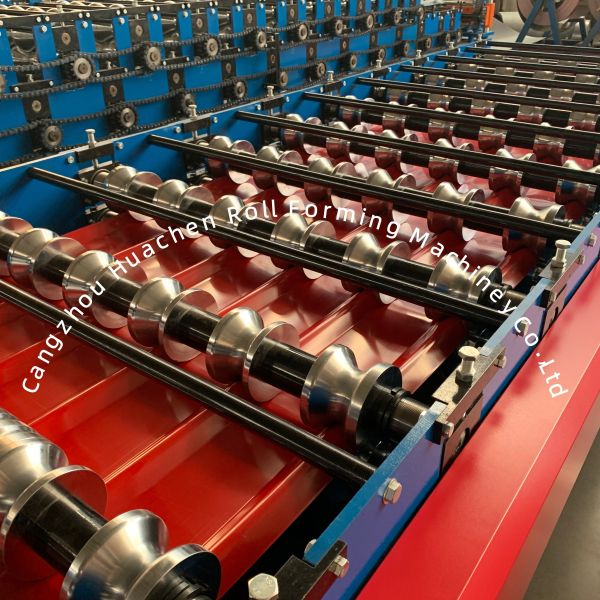 5.5kw High Speed Glazed Tile Roll Forming Machine with 12 Stations for Roof Tile Manufacturing