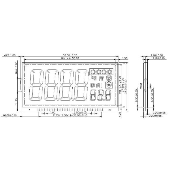 SGS весометр VA LCD дисплей Zebra Connector 2 дюймовый LCD дисплей