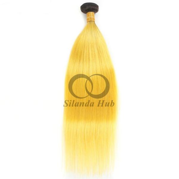 #T1B/Yellow Straight Remy Human Hair Bundles Sew In Weave Bundles Brazilian Bundle Deals