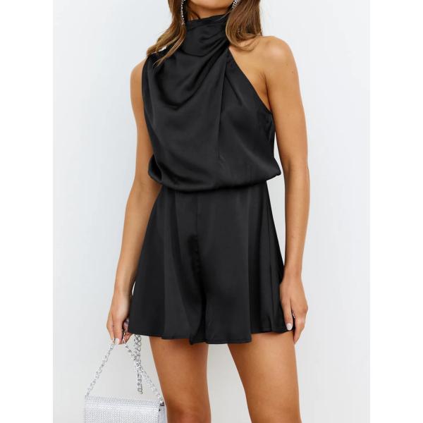 Femmes d'été sans manches One-piece Jumper Tempérament Jumper à col haut