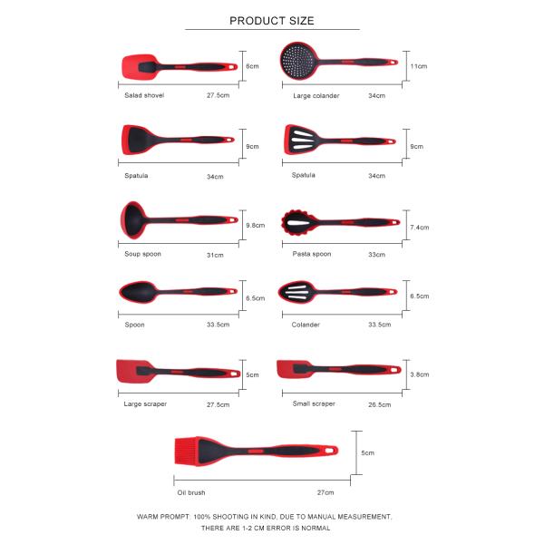 Набор утвари кухни силикона LFGB теплостойкий