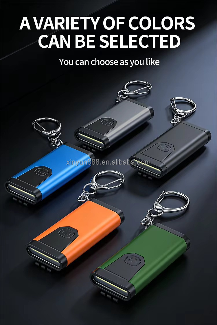 2026 New Ultra-thin COB Flashlight, USB Rechargeable Mini Keychain Lamp, Portable EDC Emergency Work Light
