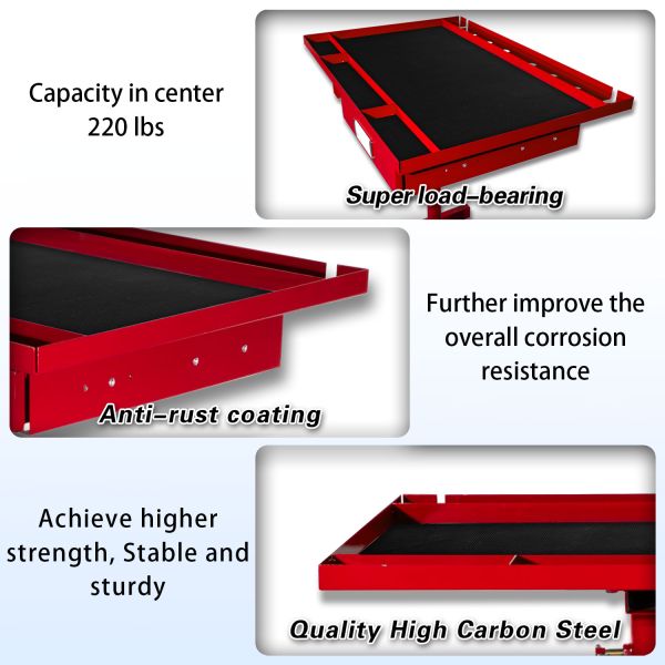 Adjustable height Mobile Transport Carts with locking wheels heavy duty steel frame non slip rubber mat and spacious tool tray for professional